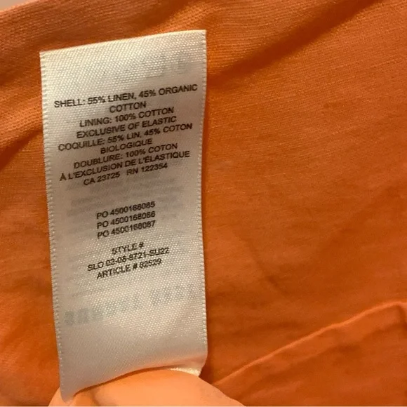 Sunday Best Vibrant Neon Orange Linen Blend Lined Spaghetti Strap Mini Dress M - Picture 5 of 9